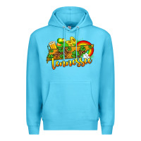 Ocean Blue St. Patrick's Tennessee map Premium Hoodie - OliviaCreatesArt