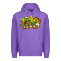 Purple St. Patrick's Tennessee map Premium Hoodie - OliviaCreatesArt