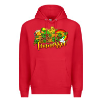Red St. Patrick's Tennessee map Premium Hoodie - OliviaCreatesArt