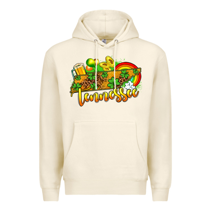 St. Patrick's Tennessee Map Premium Hoodie by OliviaCreatesArt | Teevron