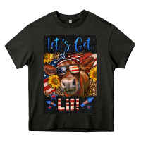 Asphalt Western Let's Get Lit Cow Heavy Core Tee - LillyAllenDesigns