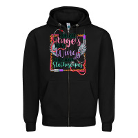 Black Not all angels have wings Zipper Hoodie - CowGirlArtShop