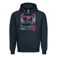 Navy Not all angels have wings Zipper Hoodie - CowGirlArtShop