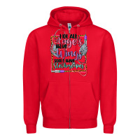 Red Not all angels have wings Zipper Hoodie - CowGirlArtShop