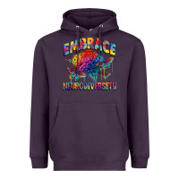 Plum Embrace neurodiversity Autism Heavyweight Hoodie - FaDigitalArtStudio