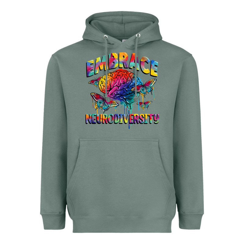 Embrace Neurodiversity Autism Heavyweight Hoodie by FaDigitalArtStudio | Teevron
