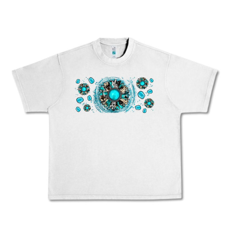 Turquoise Gemstone Sunflower Urban Heavy Tee by JahusDesignShop | Teevron
