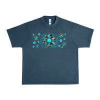 Midnight Navy turquoise gemstone sunflower Urban Heavy Tee - JahusDesignShop