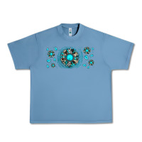 Pebble Blue turquoise gemstone sunflower Urban Heavy Tee - JahusDesignShop