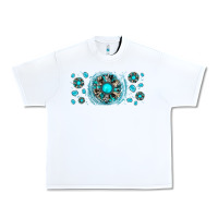 White turquoise gemstone sunflower Urban Heavy Tee - JahusDesignShop