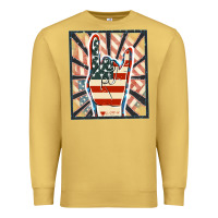 Antique Gold Freedom rock hand Premium Sweatshirt - FaDigitalArtStudio