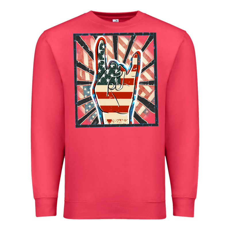 Freedom Rock Hand Premium Sweatshirt by FaDigitalArtStudio | Teevron