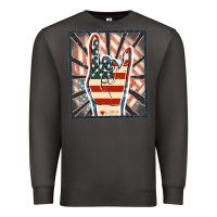 Smoke Freedom rock hand Premium Sweatshirt - FaDigitalArtStudio