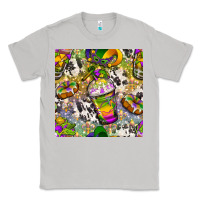 Moon Dust Mardi Gras coffee cups and donut with cowhide Classic Tee - BundleAndBundleShop