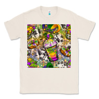 Natural Mardi Gras coffee cups and donut with cowhide Classic Tee - BundleAndBundleShop