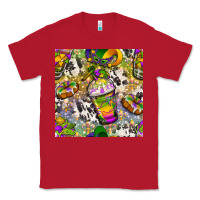 Red Mardi Gras coffee cups and donut with cowhide Classic Tee - BundleAndBundleShop