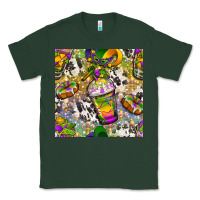 Sports Green Mardi Gras coffee cups and donut with cowhide Classic Tee - BundleAndBundleShop