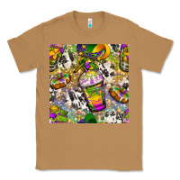 Toasted Coconut Mardi Gras coffee cups and donut with cowhide Classic Tee - BundleAndBundleShop