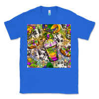 True Royal Mardi Gras coffee cups and donut with cowhide Classic Tee - BundleAndBundleShop
