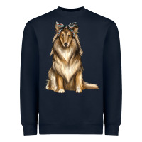 Collie With Bandanna Heavyweight Sweatshirt | Teevron
