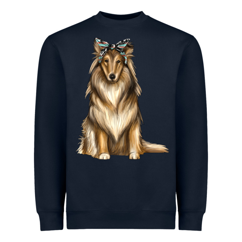 Collie With Bandanna Heavyweight Sweatshirt by texasbilliewilder | Teevron