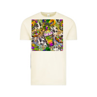 Vintage Arctic Mardi Gras coffee cups and donut with cowhide Vintage Tee - BundleAndBundleShop