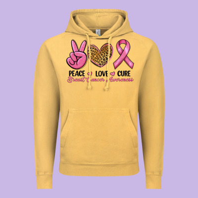Peace Love Cure Vintage Hoodie Designed By Ranaportraitstore