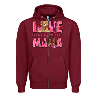 Burgundy Love is being called Mama Valentine's Day Zipper Hoodie - HowdyJamesFarm