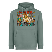 Sage Coffee First Then Cows Heavyweight Hoodie - FaDigitalArtStudio