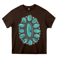 Chocolate Brown Turquoise Gemstone Jewelry Heavy Core Tee - LillyAllenDesigns