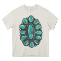 Cream Turquoise Gemstone Jewelry Heavy Core Tee - LillyAllenDesigns