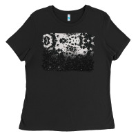 Black cowhide background Ladies Tee - BarkalooDesign