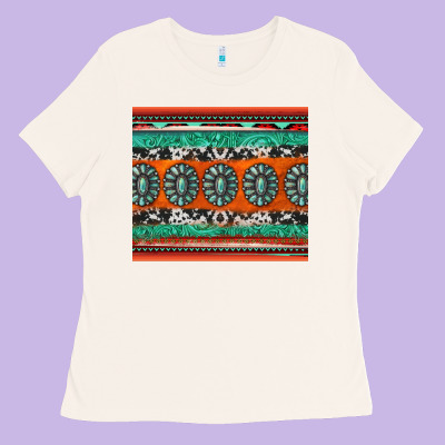 Turquoise Gemstone Western Ladies Tee Designed By Jasminsmagicworld