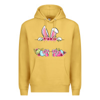 Antique Gold Easter bunny name frame Premium Hoodie - OliviaCreatesArt