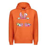 Carrot Easter bunny name frame Premium Hoodie - OliviaCreatesArt