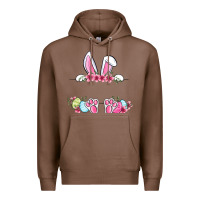 Chestnut Easter bunny name frame Premium Hoodie - OliviaCreatesArt