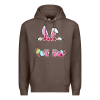 Coffee Easter bunny name frame Premium Hoodie - OliviaCreatesArt