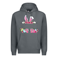 Rock Easter bunny name frame Premium Hoodie - OliviaCreatesArt