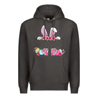 Smoke Easter bunny name frame Premium Hoodie - OliviaCreatesArt