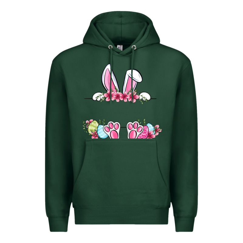 Easter Bunny Name Frame Premium Hoodie by OliviaCreatesArt | Teevron