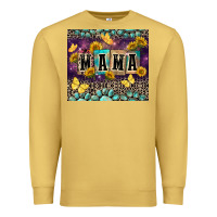 Antique Gold Mama with sunflowers Premium Sweatshirt - FaDigitalArtStudio