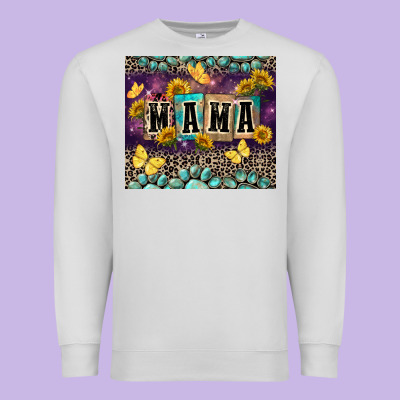 Mama With Sunflowers Premium Sweatshirt Designed By Fadigitalartstudio