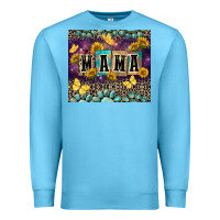 Ocean Blue Mama with sunflowers Premium Sweatshirt - FaDigitalArtStudio