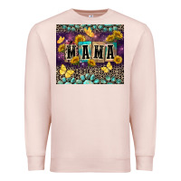 Pale Pink Mama with sunflowers Premium Sweatshirt - FaDigitalArtStudio