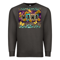 Smoke Mama with sunflowers Premium Sweatshirt - FaDigitalArtStudio