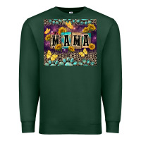 Sports Green Mama with sunflowers Premium Sweatshirt - FaDigitalArtStudio
