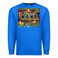 True Royal Mama with sunflowers Premium Sweatshirt - FaDigitalArtStudio