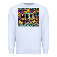 White Mama with sunflowers Premium Sweatshirt - FaDigitalArtStudio