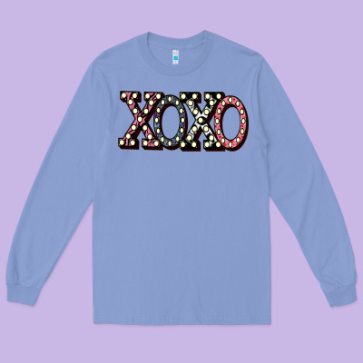 Xoxo Digital Valentines Day Long Sleeve Tee Designed By Bettercallsaul