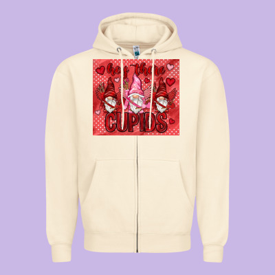 Hey There Cupids With Gnomies Tumbler Zipper Hoodie Designed By Howdyjamesfarm